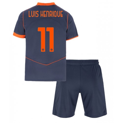 Inter Milan Luis Henrique #11 Terza Maglia Bambino 2025-26 Manica Corta (+ Pantaloni corti)